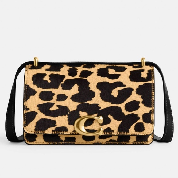 Coach Bandit Crossbody Bag In Haircalf With Leopard Print - Picture 2 of 10